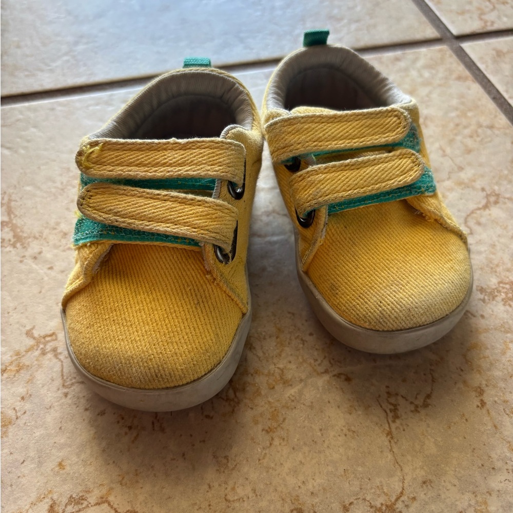Yellow Canvas Ten Little Shoes